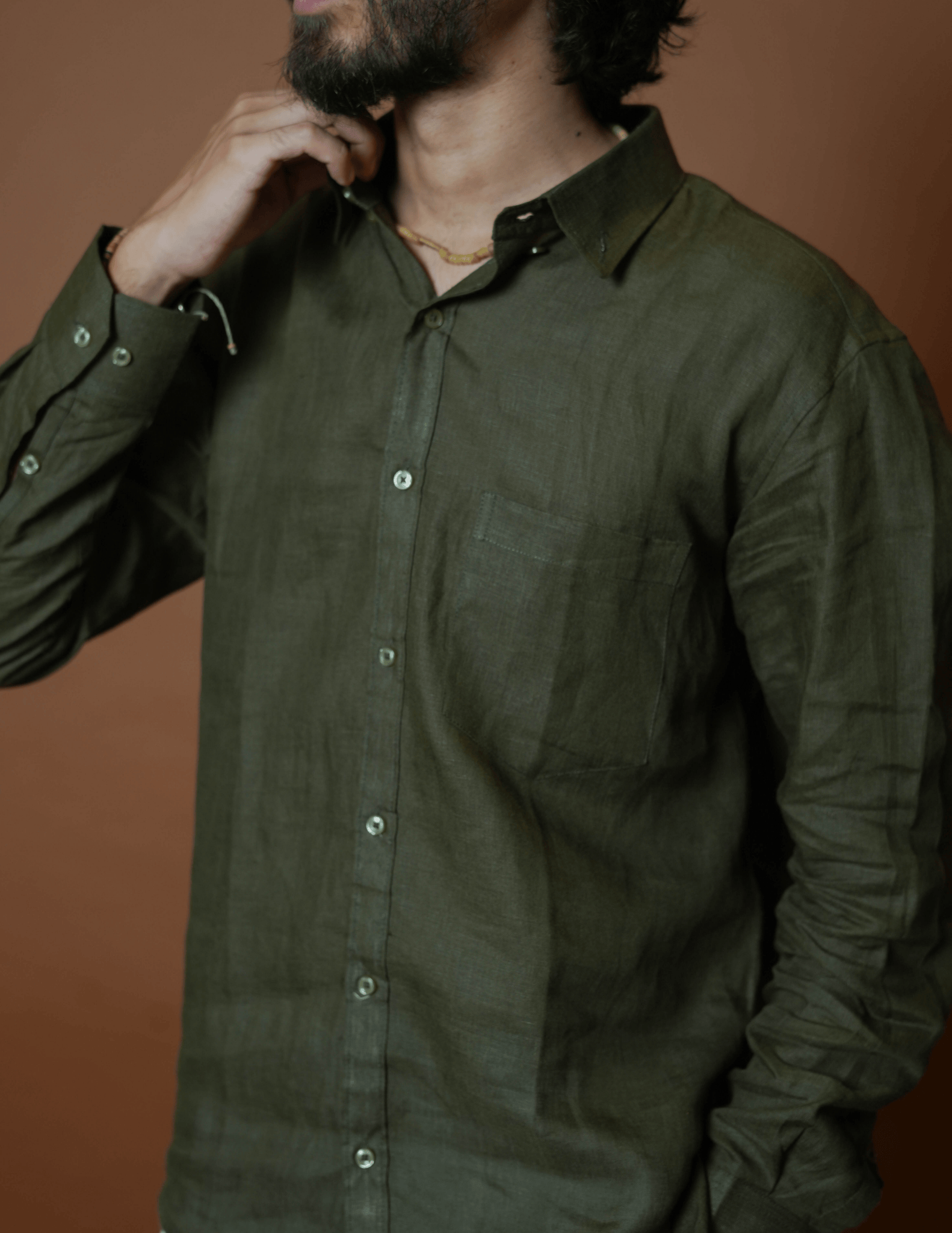 Regular Collar | Pure Linen Shirt