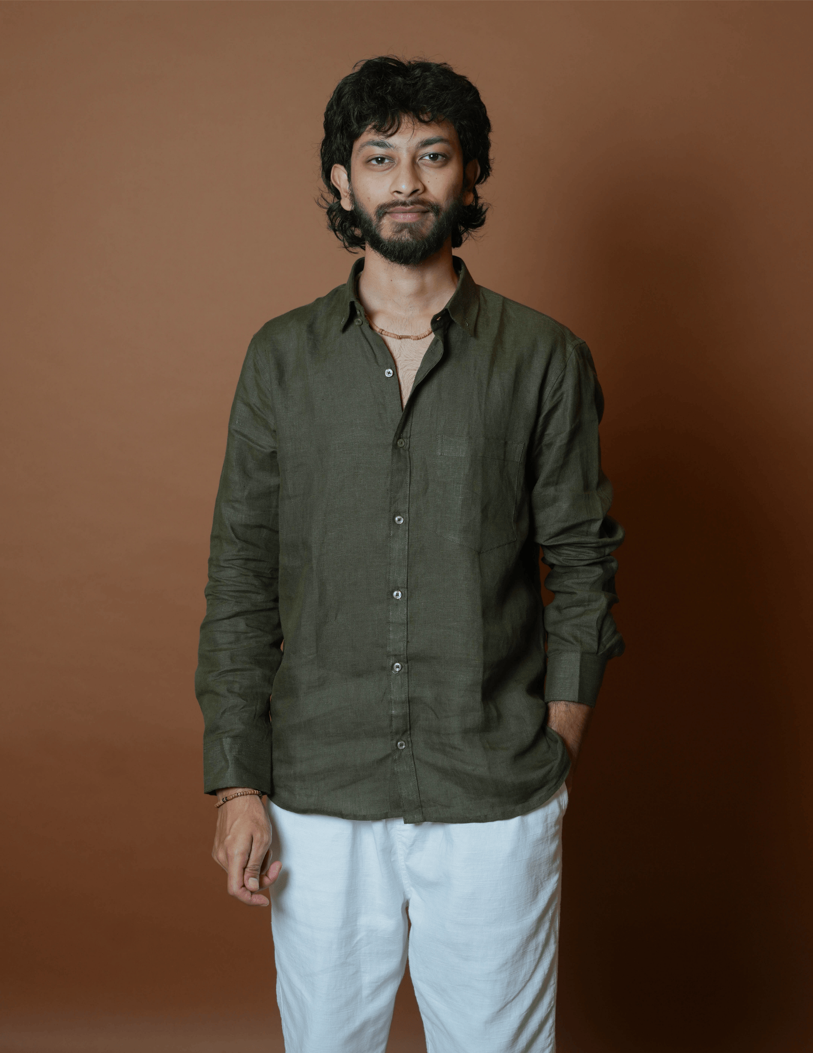 Regular Collar | Pure Linen Shirt