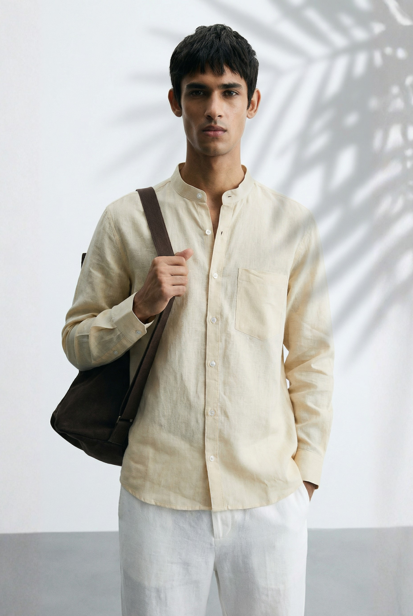 Chinese Collar | Pure Linen Shirt