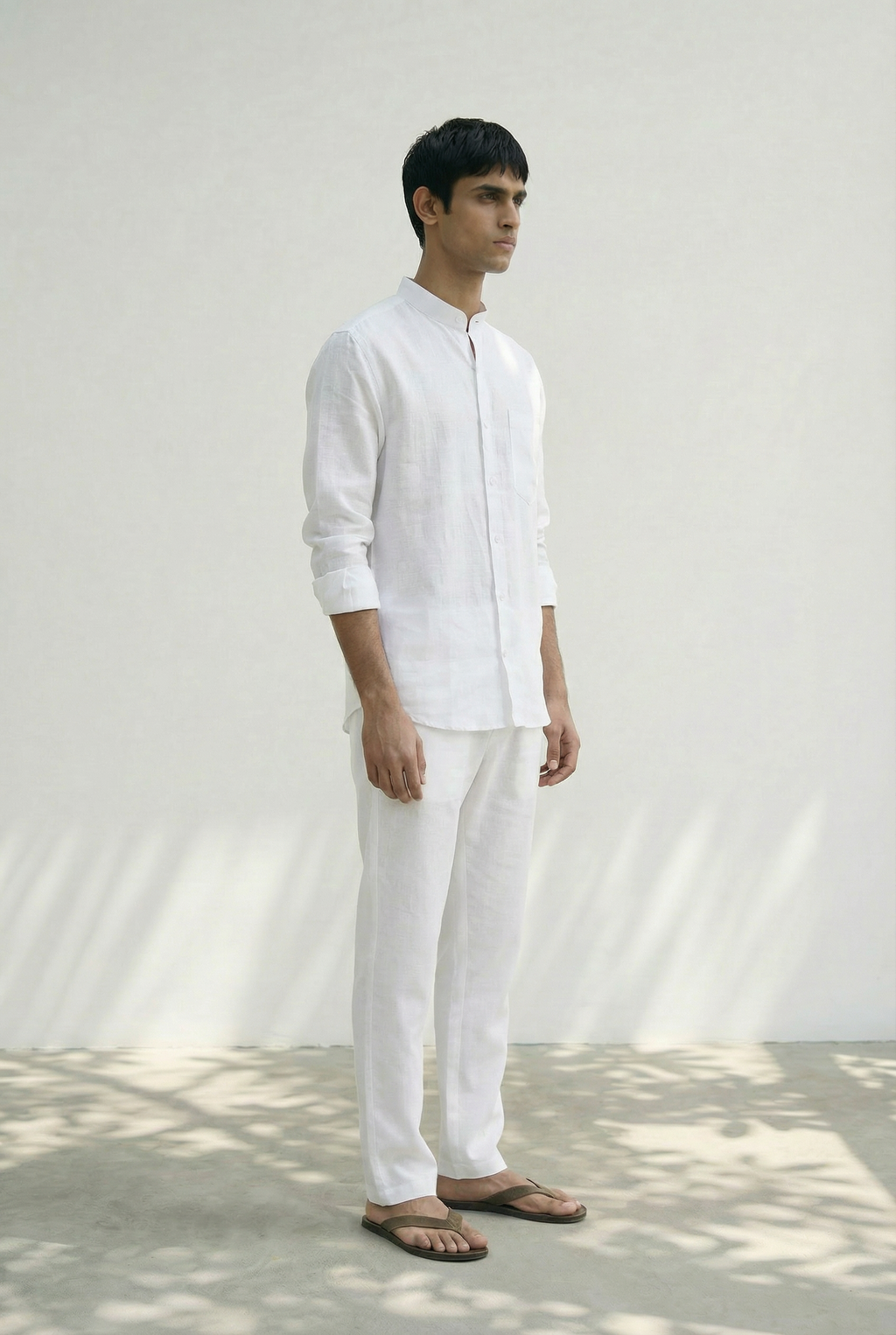Chinese Collar | Pure Linen Shirt