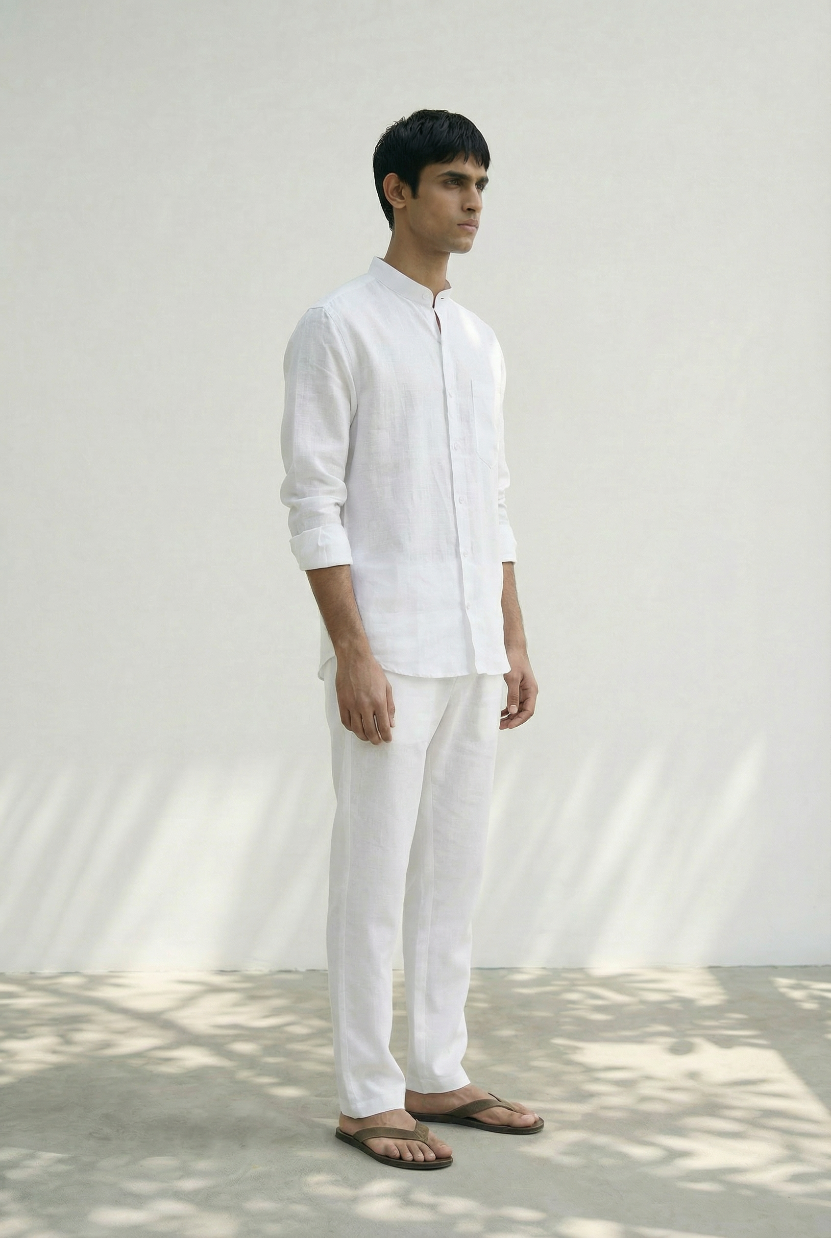 Chinese Collar | Pure Linen Shirt