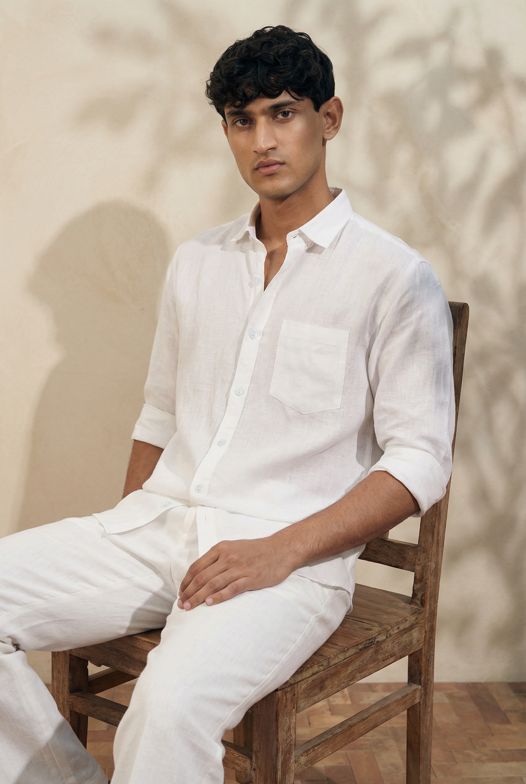 Regular Collar | Pure Linen Shirt
