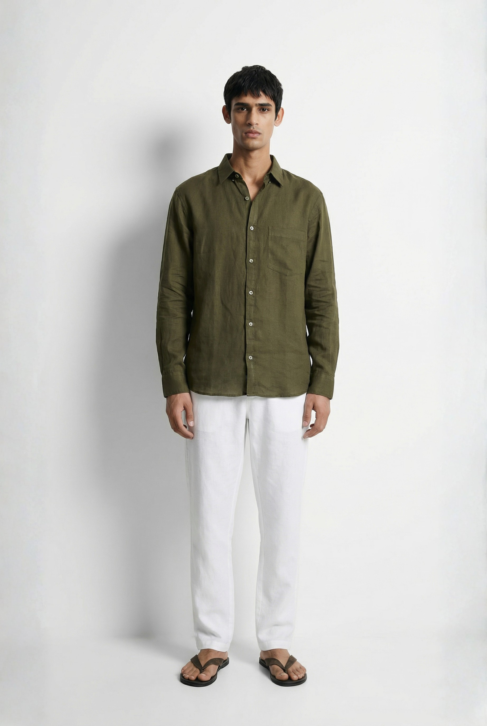 Regular Collar | Pure Linen Shirt
