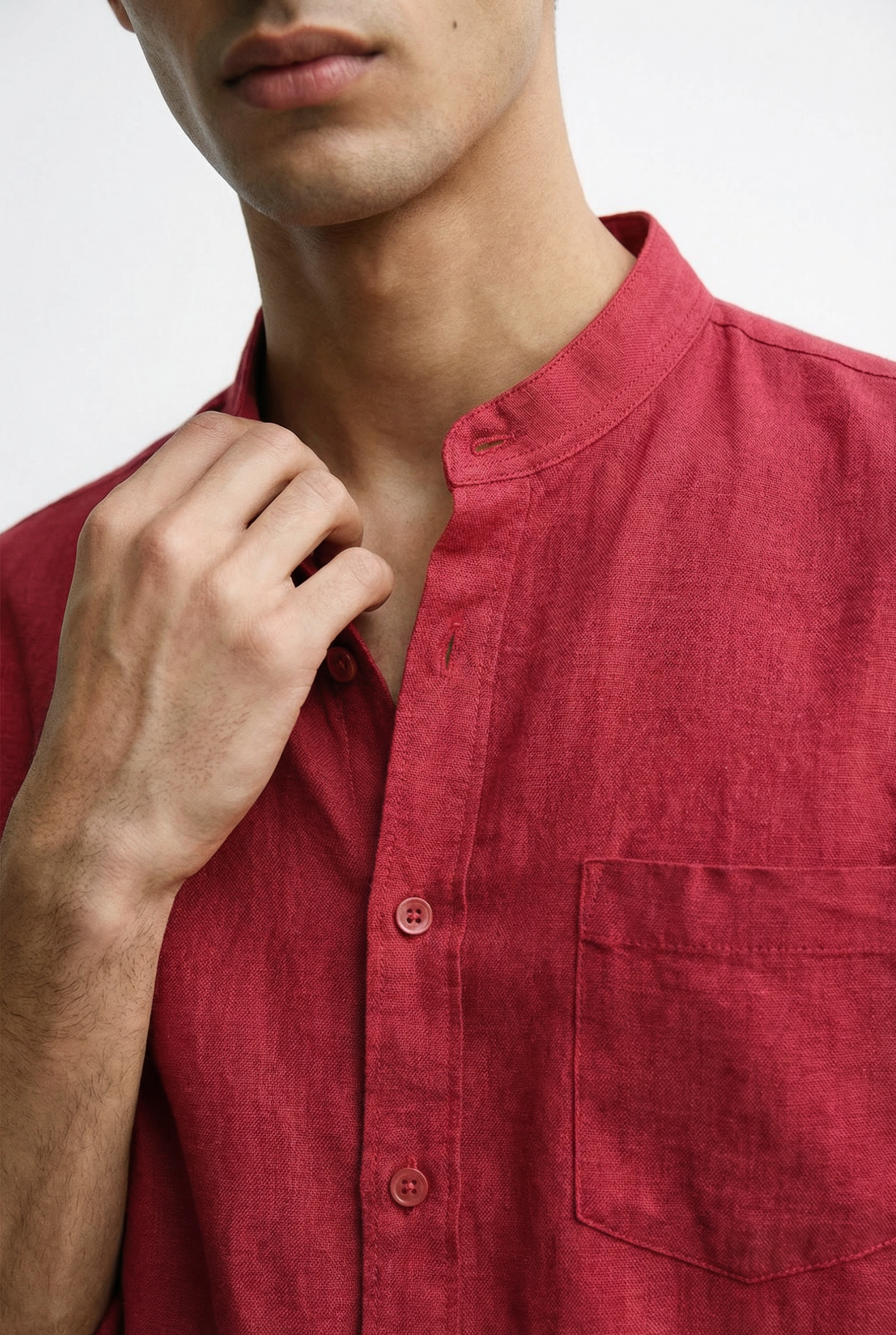 Chinese Collar | Pure Linen Shirt