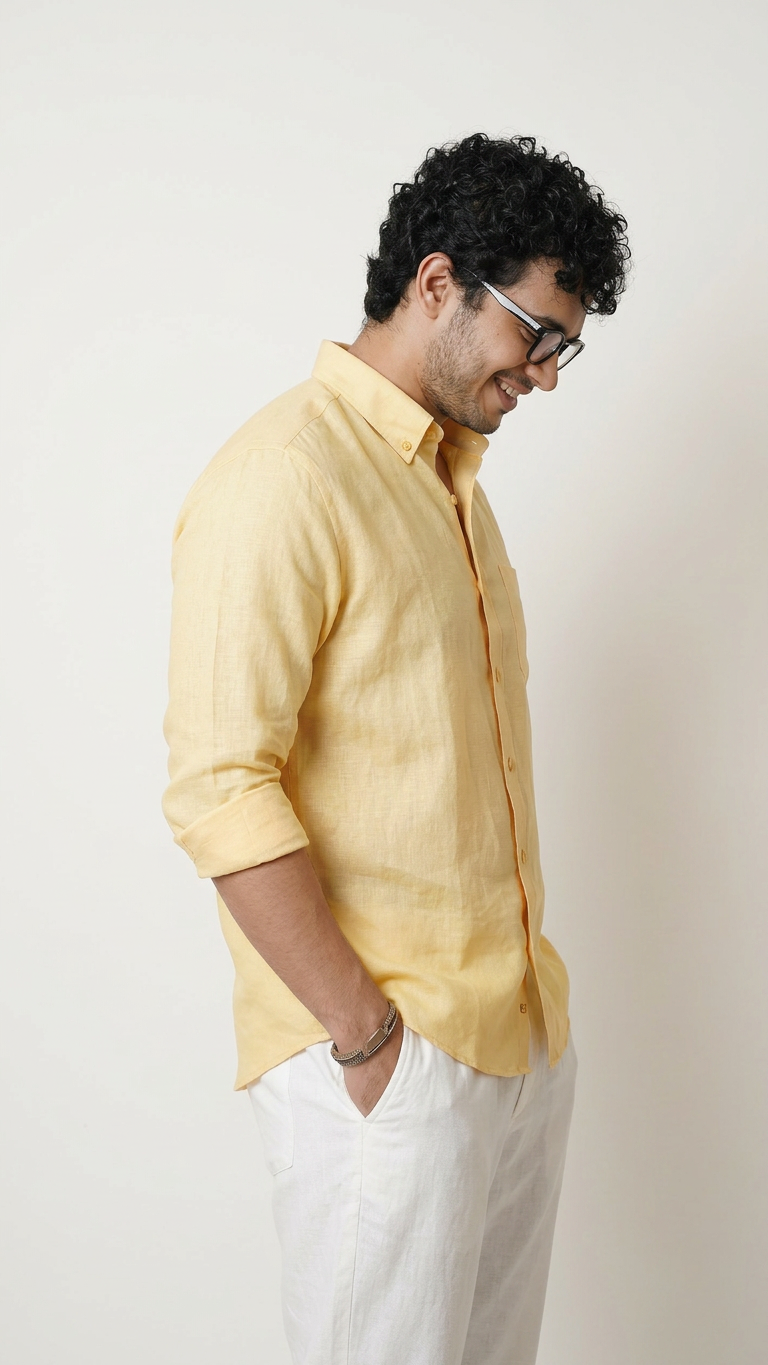 Regular Collar | Pure Linen Shirt
