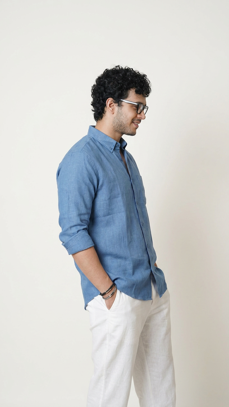Regular Collar | Pure Linen Shirt