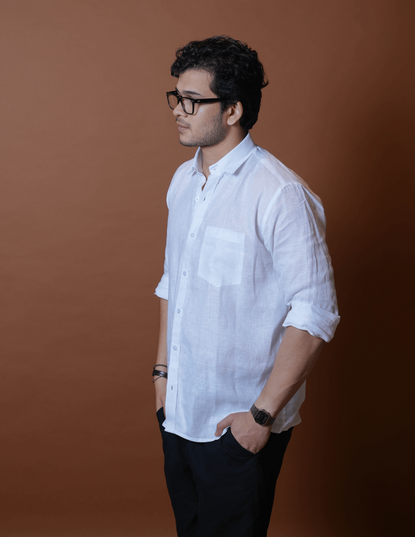 Regular Collar | Pure Linen Shirt