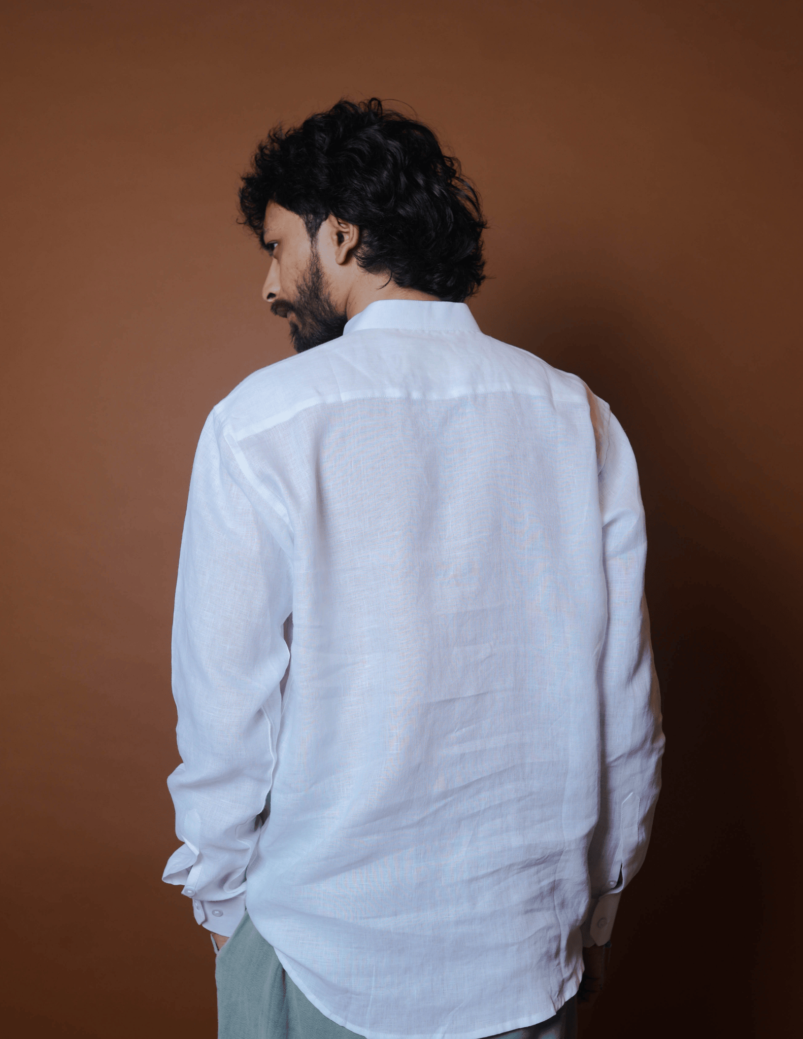 Chinese Collar | Pure Linen Shirt